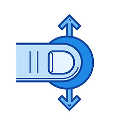 Image showing One-finger drag line icon.