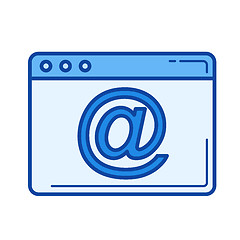 Image showing Email line icon.