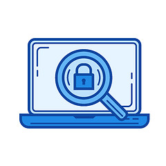 Image showing Internet security line icon.