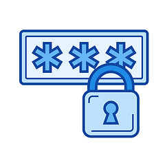 Image showing Internet security line icon.