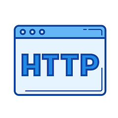 Image showing Http line icon.