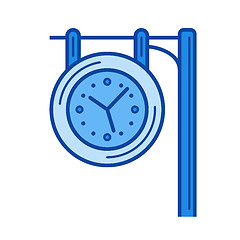 Image showing Station clock line icon.