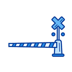 Image showing Railroad barrier line icon.