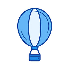 Image showing Hot air balloon line icon.