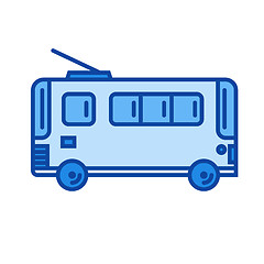 Image showing Trolleybus line icon.