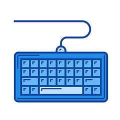 Image showing Computer keyboard line icon.