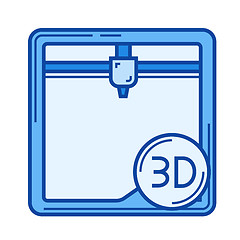 Image showing Additing manufacturing line icon.