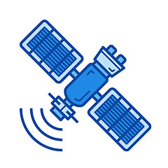 Image showing Space satellite line icon.