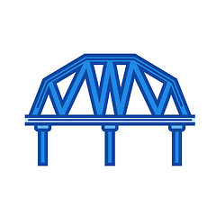 Image showing Railroad bridge line icon.