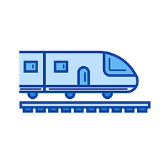 Image showing High speed train line icon.