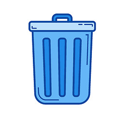 Image showing Clean bin line icon.