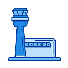 Image showing Airport terminal line icon.