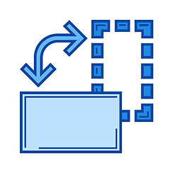 Image showing Transform tool line icon.