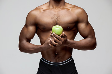 Image showing Fit young man with beautiful torso isolated on white background