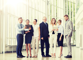 Image showing business people with tablet pc computers at office