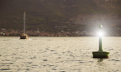 Image showing Sunset and little light beak