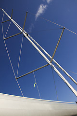 Image showing Mast of the boat and boom