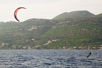 Image showing Kite surfing near Korcula