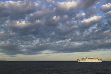 Image showing Ferry on the sea transport route