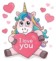 Image showing Valentine unicorn theme image 2