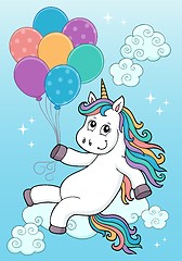 Image showing Unicorn with balloons topic image 2