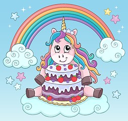 Image showing Unicorn with cake theme image 3