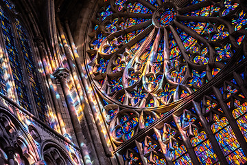 Image showing Stained glasses in cathedral Saint Vincent