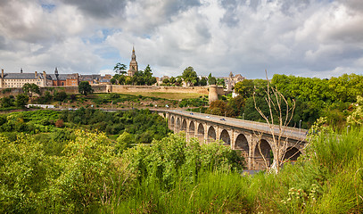 Image showing View of Dinan and the viaduct