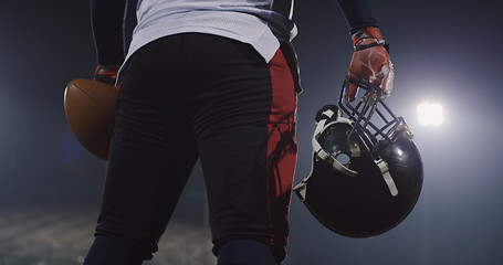 Image showing Portrait Of Focused American Football Player