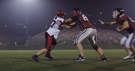 Image showing American football players in action