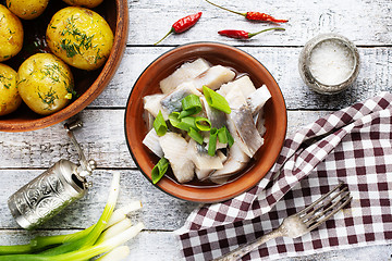 Image showing herring with potato