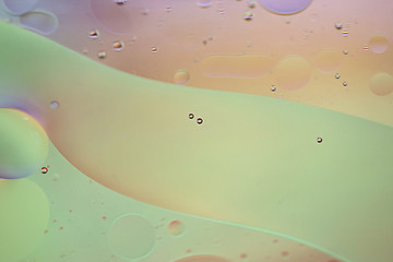 Image showing Defocused pastel colored abstract background picture made with oil, water and soap