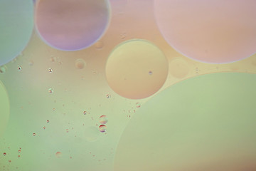 Image showing Defocused pastel colored abstract background picture made with oil, water and soap