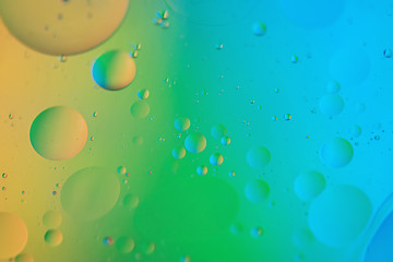 Image showing Rainbow abstract defocused background picture made with oil, water and soap