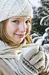 Image showing Winter girl