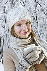 Image showing Winter girl