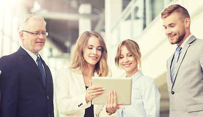 Image showing business people with tablet pc computers at office