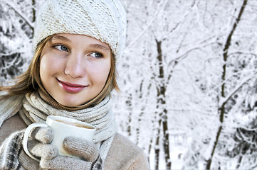 Image showing Winter girl