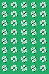 Image showing Holiday pattern from shamrock\'s leaves plants.