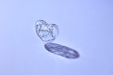 Image showing Twisted wire inside transparent plastic heart.