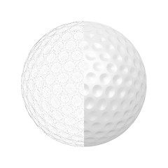 Image showing 3D model of golf ball