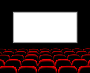 Image showing Hall for watching movies. Cinema. Concert hall. Vector 3d illustration