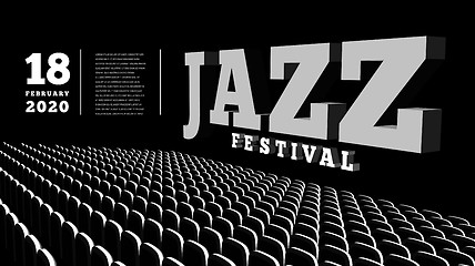 Image showing Jazz music festival. Concert Hall. Vector 3d illustration.