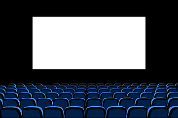 Image showing Hall for watching movies. Cinema. Concert hall. Vector 3d illustration