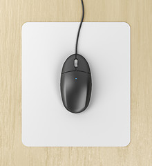 Image showing Computer mouse, top view
