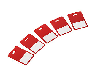 Image showing Five blank gift cards