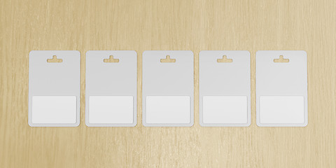 Image showing Row with blank gift cards