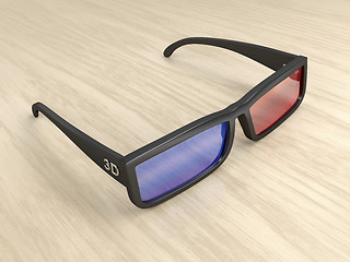 Image showing Anaglyph 3D glasses