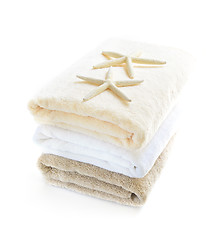 Image showing Stack of towels