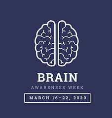 Image showing Brain Awareness Week 2020. Vector illustration on white